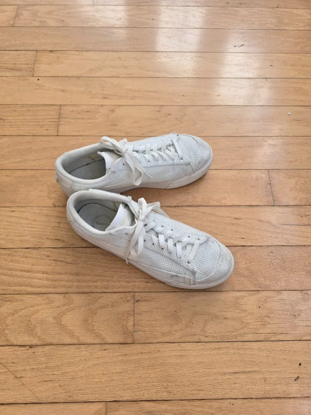 Nike | Blazer Summit White Monochrome Low Platform Sneakers | WMS 9.5